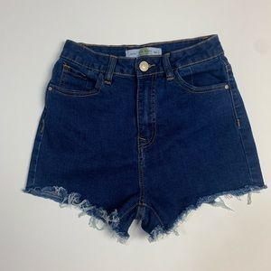 High Rise I & M Jean Shorts